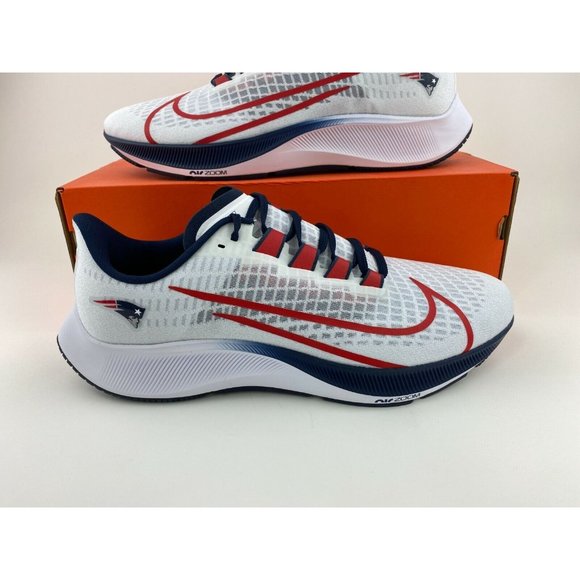 Nike Air Zoom Pegasus 37 New England Patriots Men's Sneakers Shoe NFL - Picture 4 of 12
